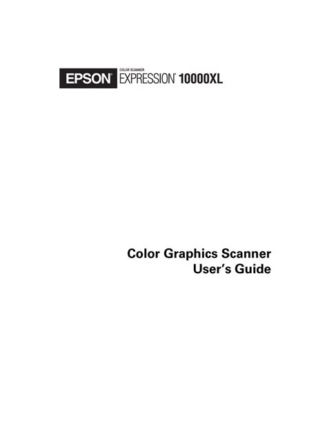 Epson 10000XL Manual pdf